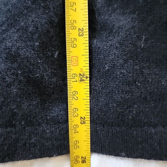 Lands' End 100% Cashmere Button Up Cardigan Sweater Women XL 18 Black Crew Neck - Picture 5 of 7